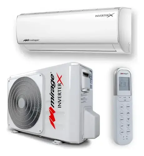 Mirage Inverter X: unidad interior, condensador y control remoto